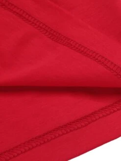 Red 1960s Shirring Bow Solid Wrap Dress -BUNBUN Fancy Clothing Shop SCHL001050 6 compressed