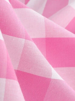 1950s Plaid Bow Lapel Swing Dress -BUNBUN Fancy Clothing Shop SCHL001476 LP 6