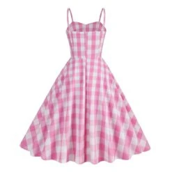 1950s Plaid Strap Swing Dress -BUNBUN Fancy Clothing Shop SCHL001478 LP 3