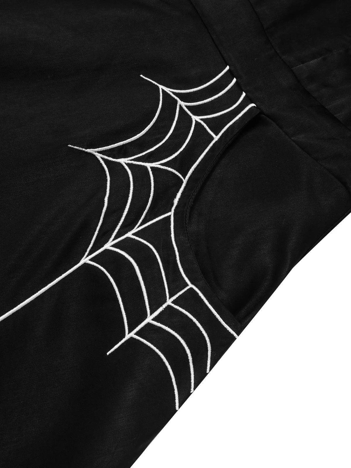 Black 1950s Halloween Off-Shoulder Spider Web Dress 9 Black 1950s Halloween Off-Shoulder Spider Web Dress - Image 7