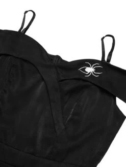 Black 1950s Halloween Off-Shoulder Spider Web Dress 18 Black 1950s Halloween Off-Shoulder Spider Web Dress -BUNBUN Fancy Clothing Shop SCHL001594 7