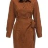 Brown 1960s Corduroy Pencil Dress -BUNBUN Fancy Clothing Shop SCHL001690 1