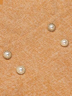 2PCS 1960s Orange Blouse & Tweed Mini Dress -BUNBUN Fancy Clothing Shop SCHL002241 6