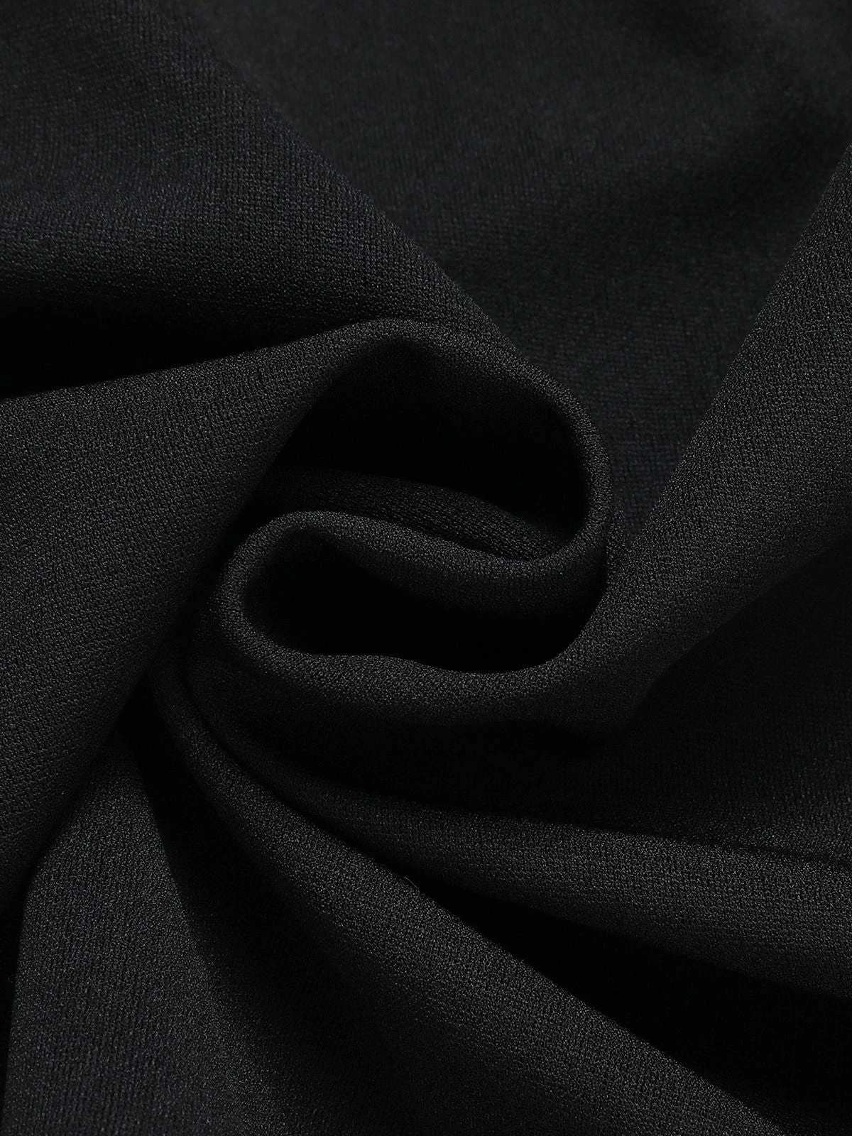 Black&Red 1960s Bow-knot Patchwork Wrap Dress 8 Black&Red 1960s Bow-knot Patchwork Wrap Dress - Image 6