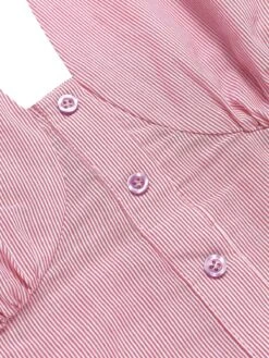 Pink 1960s Halter Stripes Slit Dress 15 Pink 1960s Halter Stripes Slit Dress -BUNBUN Fancy Clothing Shop SCHL002381 6 compressed