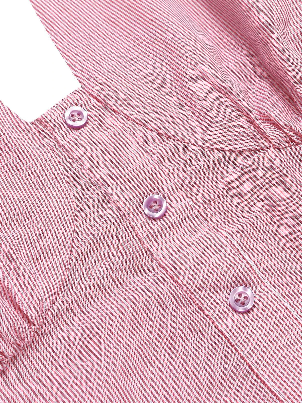 Pink 1960s Halter Stripes Slit Dress 9 Pink 1960s Halter Stripes Slit Dress - Image 7