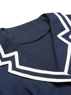 Dark Blue 1950s Sailor Style Double Breasted Dress -BUNBUN Fancy Clothing Shop SCHL002511 5