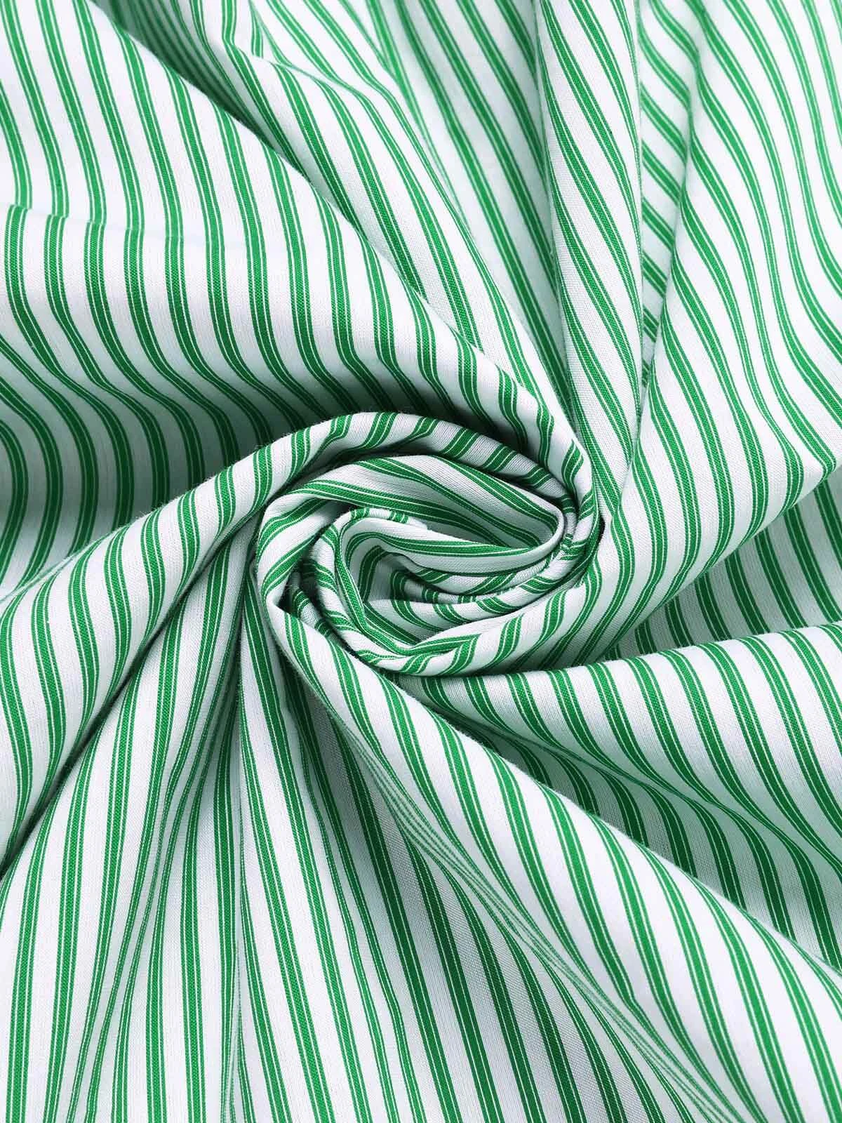 Mint Green 1950s Striped V-Neck Dress 9 Mint Green 1950s Striped V-Neck Dress - Image 7