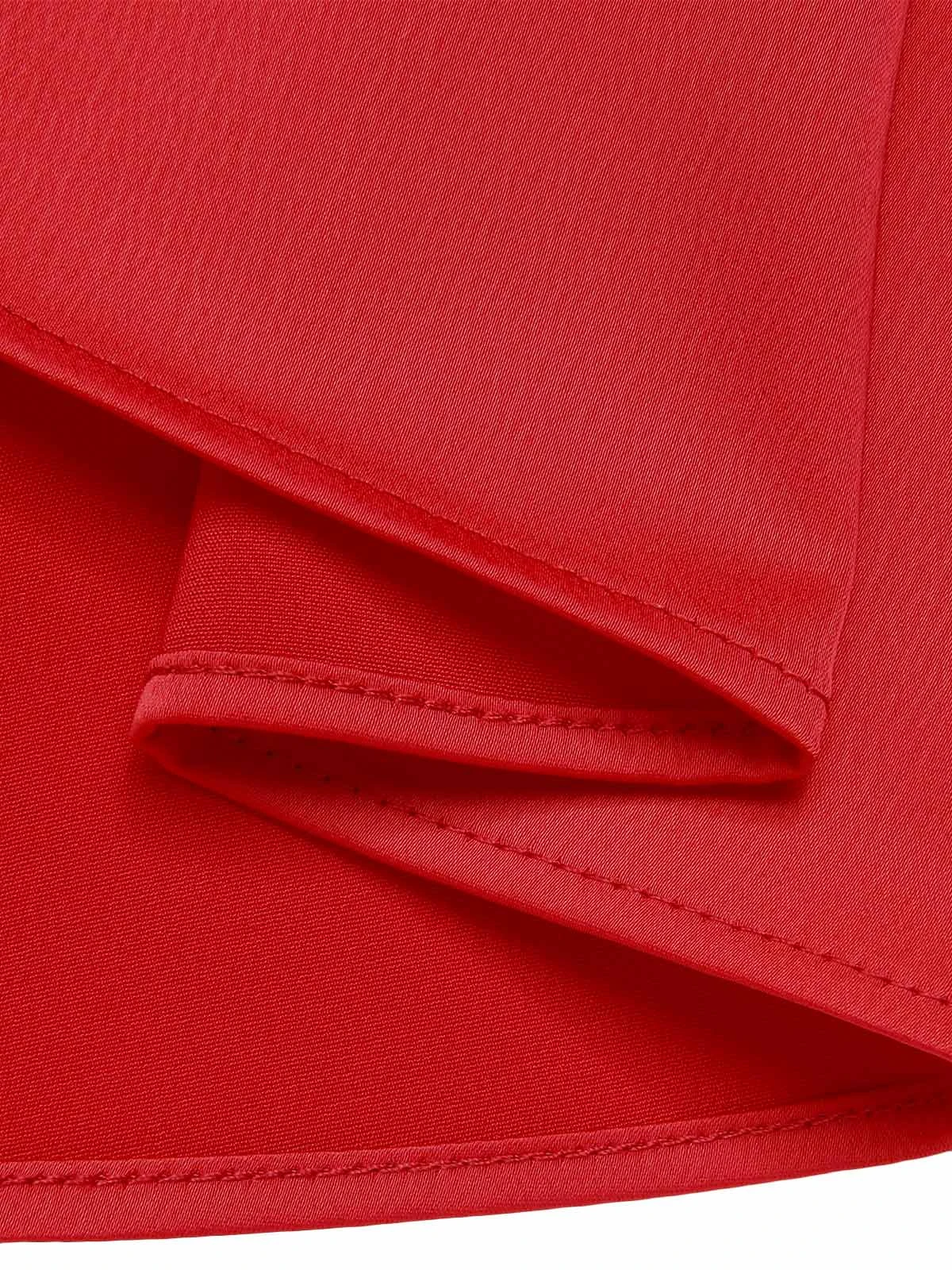 Red 1950s Christmas Plaids Off-Shoulder Dress 9 Red 1950s Christmas Plaids Off-Shoulder Dress - Image 7