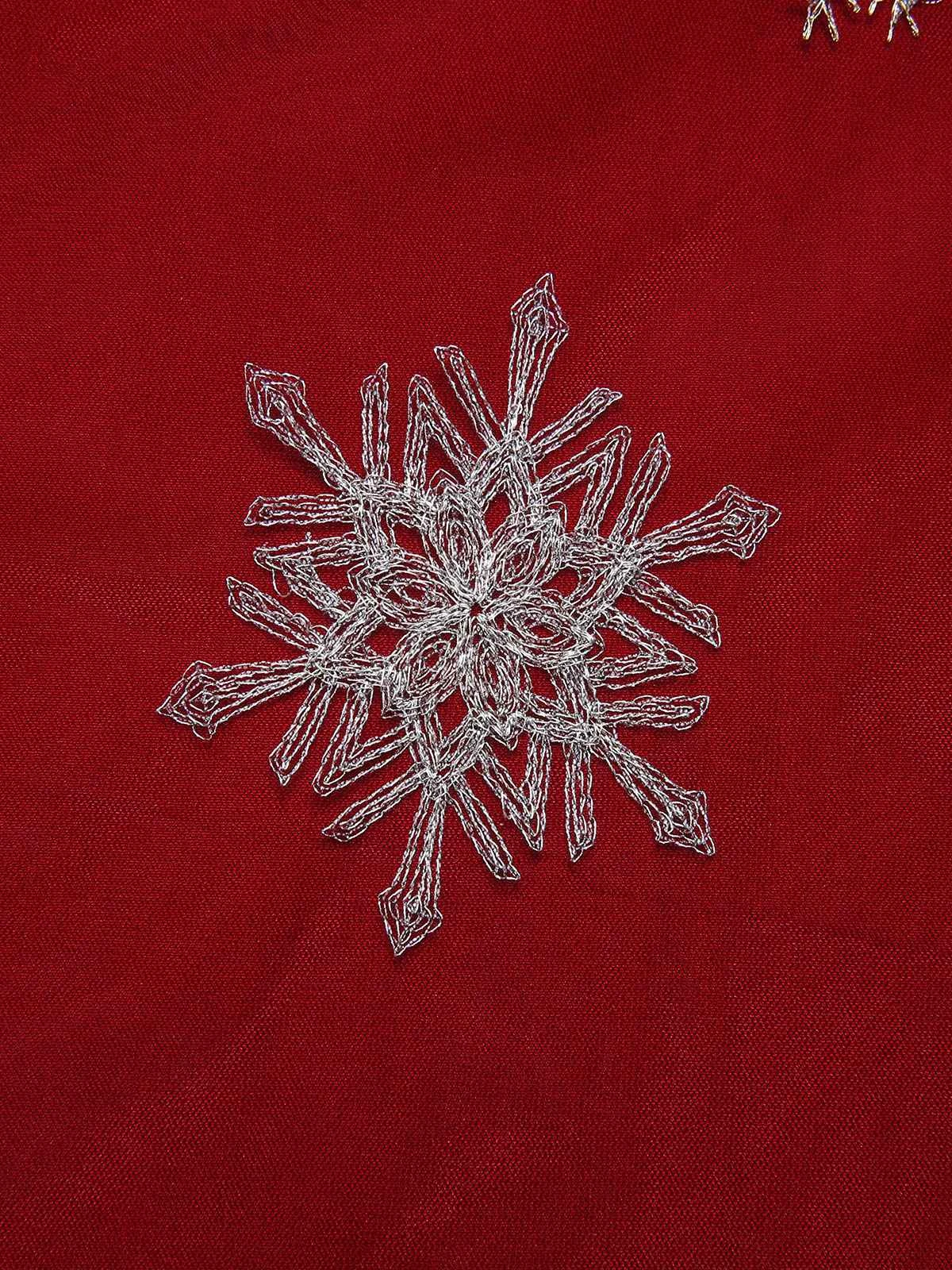 Black&Red 1950s Christmas Snowflake Mesh Dress 9 Black&Red 1950s Christmas Snowflake Mesh Dress - Image 7