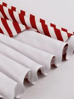 1950s Stripes Contrast Patchwork Strap Dress -BUNBUN Fancy Clothing Shop SCHL002816 R 6 compressed