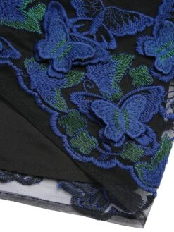 Black 1950s V-Neck 3D Butterfly Mesh Dress -BUNBUN Fancy Clothing Shop SCHL002880 6