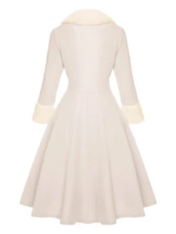 Red & White 1950s Christmas Lapel Dress 11 Red & White 1950s Christmas Lapel Dress -BUNBUN Fancy Clothing Shop SCHL003023 W 2