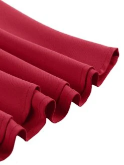 1950s Solid Ruffle Sleeve Bow Neck Dress -BUNBUN Fancy Clothing Shop SCHL003045 R 5