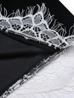 Black 1960s Solid Velvet Bow Dress -BUNBUN Fancy Clothing Shop SCHL003080 6