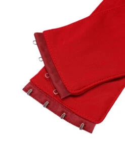 Red 1950s Sheer Sleeve Mesh Dress -BUNBUN Fancy Clothing Shop SCHL003209 6