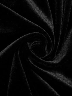 Black & White 1960s Lapel Patchwork Velvet Dress -BUNBUN Fancy Clothing Shop SCHL003243 B 01 7