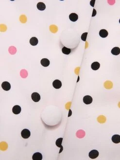 Yellow 1950s Polka Dots Button Dress -BUNBUN Fancy Clothing Shop SCHL003276 5 compressed
