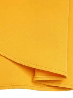 Yellow 1950s Polka Dots Button Dress -BUNBUN Fancy Clothing Shop SCHL003276 6 compressed