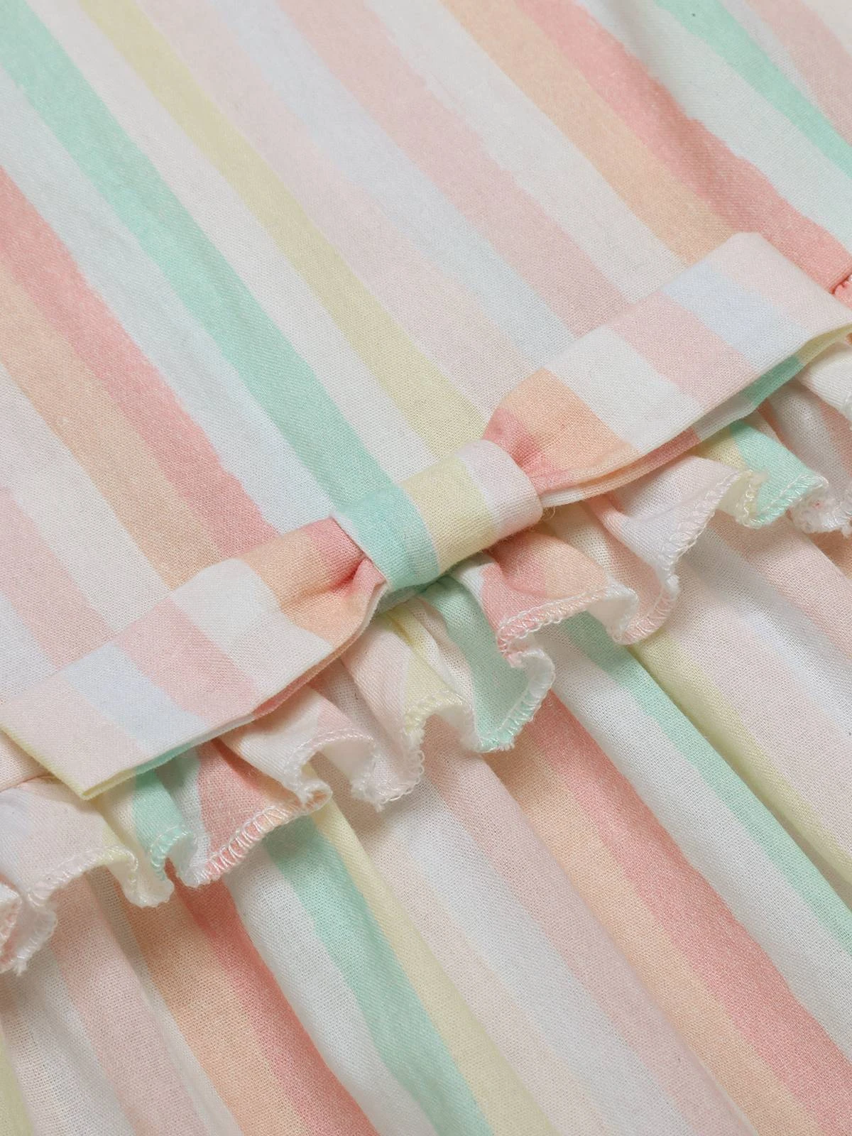 Multicolor 1950s Spaghetti Strap Striped Dress 8 Multicolor 1950s Spaghetti Strap Striped Dress - Image 6