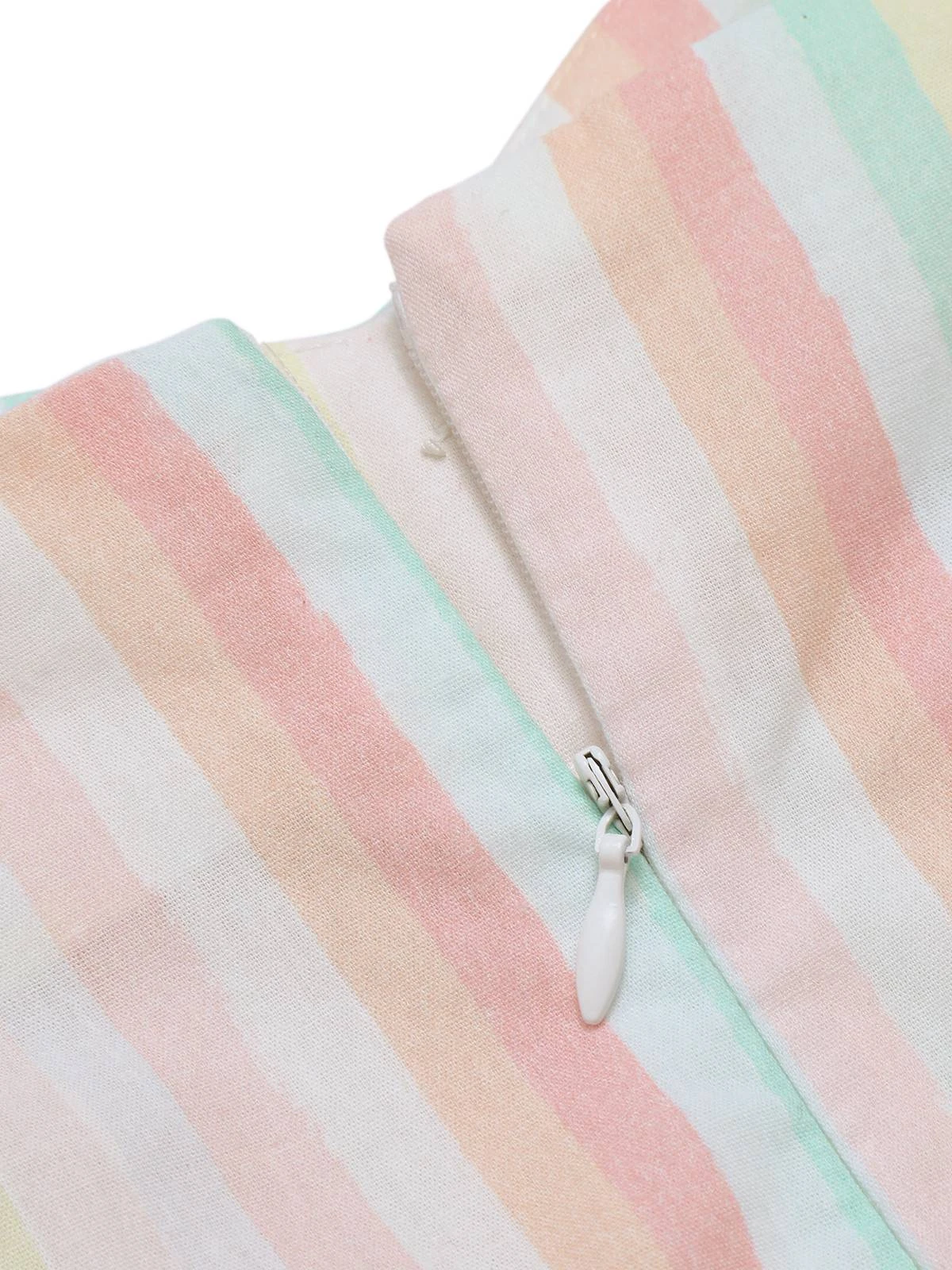 Multicolor 1950s Spaghetti Strap Striped Dress 9 Multicolor 1950s Spaghetti Strap Striped Dress - Image 7