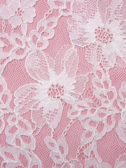 Pale Pink 1950s Solid Lace Patchwork Dress -BUNBUN Fancy Clothing Shop SCHL003298 6