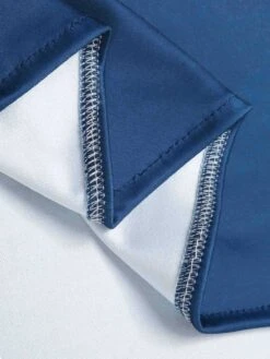 Blue 1940s One-Shoulder Plants Slit Dress -BUNBUN Fancy Clothing Shop SCHL003531 6 compressed