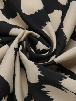 Black 1950s Leopard V-Neck Patchwork Dress -BUNBUN Fancy Clothing Shop SCHL003551 6