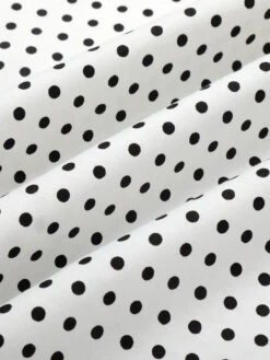 White 1960s Polka Dot Button Pencil Dress 17 White 1960s Polka Dot Button Pencil Dress -BUNBUN Fancy Clothing Shop SCHL003562 6