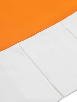 Orange 1960s Crew Bowknot Sleeveless Dress -BUNBUN Fancy Clothing Shop SCHL003564 5 compressed