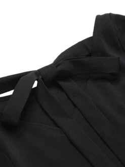 [Pre-Sale] Black 1950s Polka Dots Boat Neck Dress -BUNBUN Fancy Clothing Shop SCHL003582 4