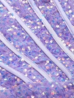 Lavender 1920s Sequined Corset Mermaid Dress -BUNBUN Fancy Clothing Shop SCHL003673 5