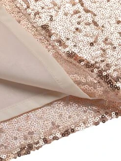 Champagne 1950s Sequined Off-shoulder Dress 15 Champagne 1950s Sequined Off-shoulder Dress -BUNBUN Fancy Clothing Shop SCHL003706 6