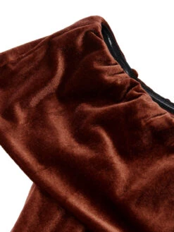 Caramel Color 1960s Off-Shoulder Tulip Velvet Dress -BUNBUN Fancy Clothing Shop SCHL003745 CAC 1 4