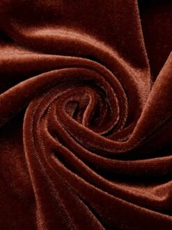 Caramel Color 1960s Off-Shoulder Tulip Velvet Dress -BUNBUN Fancy Clothing Shop SCHL003745 CAC 1 6