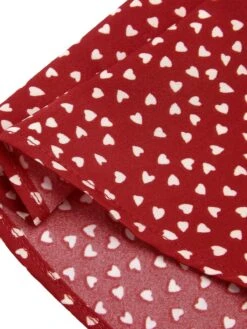 Red 1950s Spaghetti Strap Heart Print Dress -BUNBUN Fancy Clothing Shop SCHL003762 6 compressed