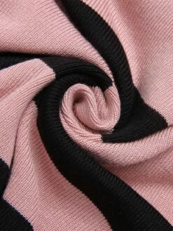 Multicolor 1960s Striped Knit Dress -BUNBUN Fancy Clothing Shop SCHL003843 MC 01 6