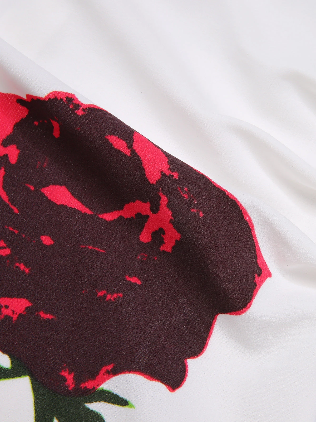 White 1960s Halter Rose Wrap Dress 8 White 1960s Halter Rose Wrap Dress - Image 6