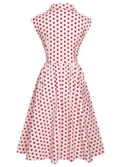 1950s Lapel Polka Dots Sleeveless Dress -BUNBUN Fancy Clothing Shop SCHL003892 R 1 3 compressed