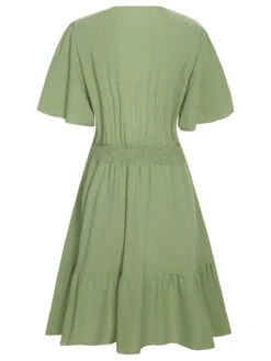 1950s Solid V-Neck Splicing Lace Flare Dress -BUNBUN Fancy Clothing Shop SCHL003904 PG 3 2