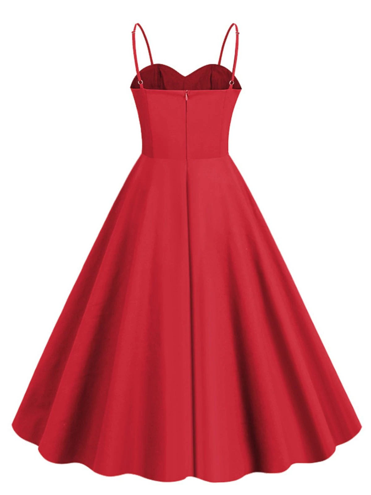 1950s Polka Dot Contrast Spaghetti Strap Dress 5 1950s Polka Dot Contrast Spaghetti Strap Dress - Image 3