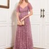 1920s Solid Sweetheart Neckline Embroidered Long Dress -BUNBUN Fancy Clothing Shop SCHL003944 P 1 9