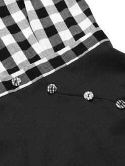 [Pre-Sale] Black 1960s Spaghetti Straps Plaid Patchwork Dress -BUNBUN Fancy Clothing Shop SCHL004035 5