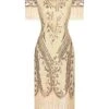 1920s Cold Shoulder Embroidered Fringe Sequins Dress 1 1920s Cold Shoulder Embroidered Fringe Sequins Dress -BUNBUN Fancy Clothing Shop SCHL004098 1 compressed