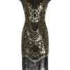 Black 1920s Sequined Tassel Cap Sleeve Dress -BUNBUN Fancy Clothing Shop SCHL004130 1 compressed