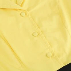 1950s Lapel Contrast Belted Dress -BUNBUN Fancy Clothing Shop SCHL004157 Y 4 compressed