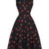 Black 1950s Cherry Sleeveless Dress -BUNBUN Fancy Clothing Shop SCHL004271 1 compressed