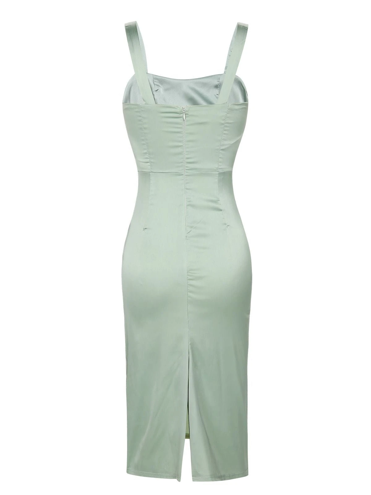 Bright Green 1960s Solid Wrinkle Dress 5 Bright Green 1960s Solid Wrinkle Dress - Image 3