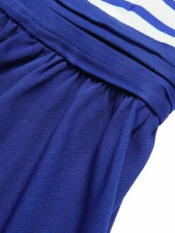 [Pre-Sale] Blue 1940s Striped Patchwork Halter Dress -BUNBUN Fancy Clothing Shop SCHL004371 5