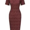 Red 1960s Polka Dots Off-Shoulder Dress -BUNBUN Fancy Clothing Shop SCHL004415 1